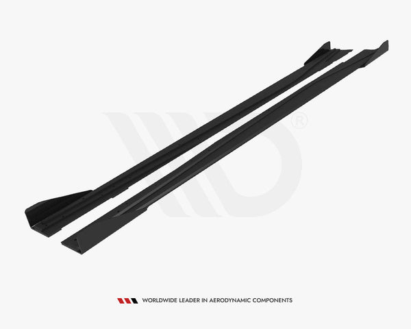 a class w176 facelift gloss black maxton side skirts with flaps 15 18