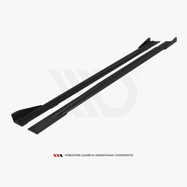 a class w176 facelift gloss black maxton side skirts with flaps 15 18
