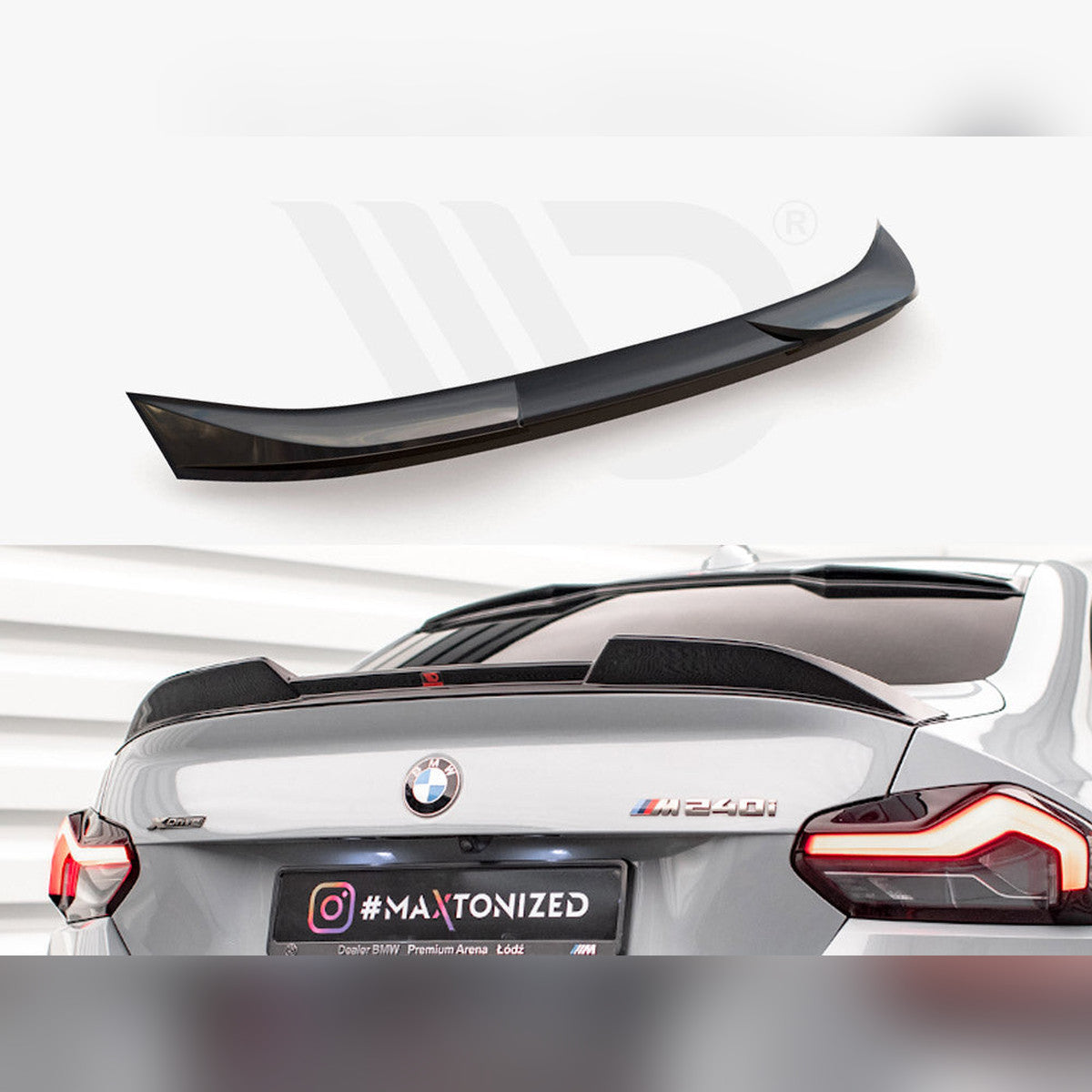 2 series g42 gloss black maxton 3d spoiler 21