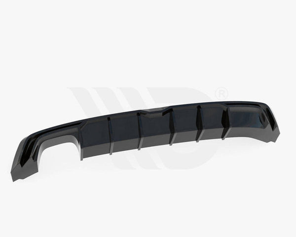 leon mk3 fr facelift gloss black maxton twin exhaust rear diffuser 17 19