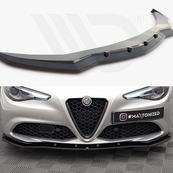Giulia - Sport: Gloss Black Maxton Front Splitter V1 16+