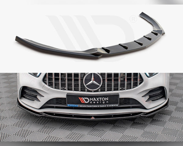 A-Class W177 Gloss Black Maxton Front Splitter V5