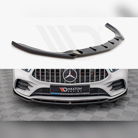 A-Class W177 Gloss Black Maxton Front Splitter V5