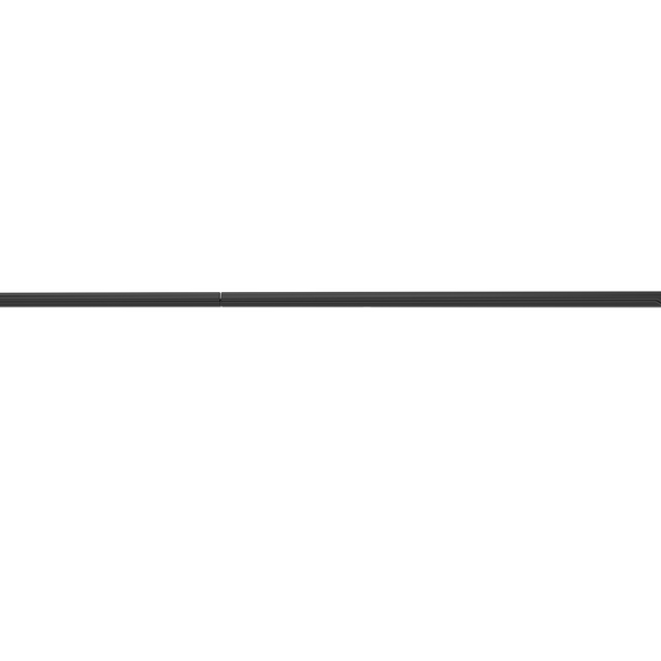 A long, narrow, black rod rests horizontally. It's designed with subtle, parallel grooves. The background is plain white, emphasizing the sleek, minimalist design of the object.