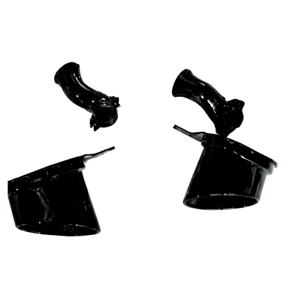 A7: C8 Gloss Black RS7 Style Rear Diffuser with Exhaust Tips 19-25