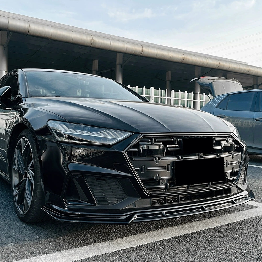 A7 - C8: Gloss Black Front Splitter 17-22