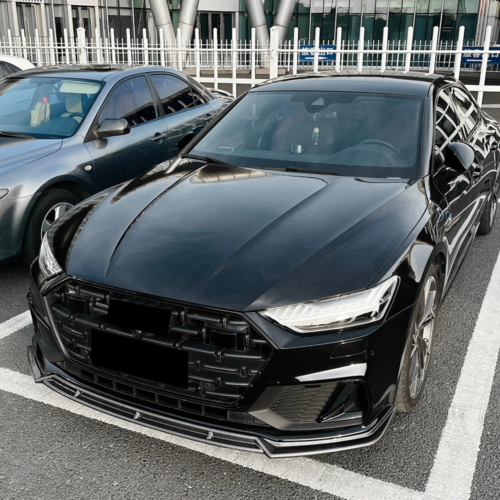 A7 - C8: Gloss Black Front Splitter 17-22