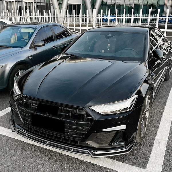 A7 - C8: Gloss Black Front Splitter 17-22