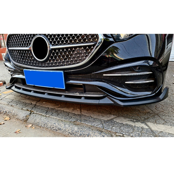 E Class - W214: Gloss Black Front Splitter 23+