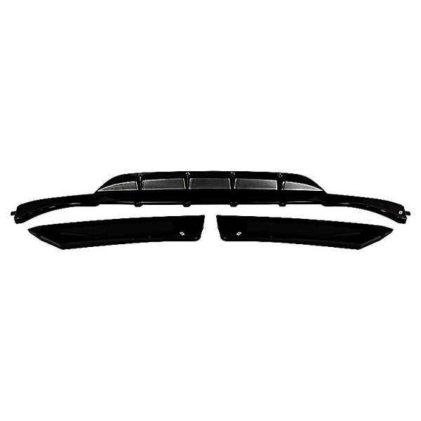 E Class - W214 Saloon: Gloss Black Rear Diffuser 23+