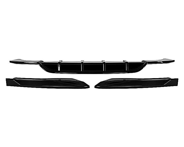 E Class - W214 Saloon: Gloss Black Rear Diffuser 23+