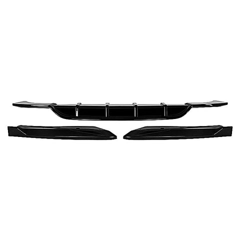 E Class - W214 Saloon: Gloss Black Rear Diffuser 23+