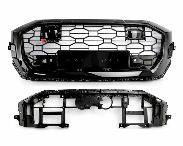 Q8 - 4M: Gloss Black RS Honeycomb with ACC Grill 19-23