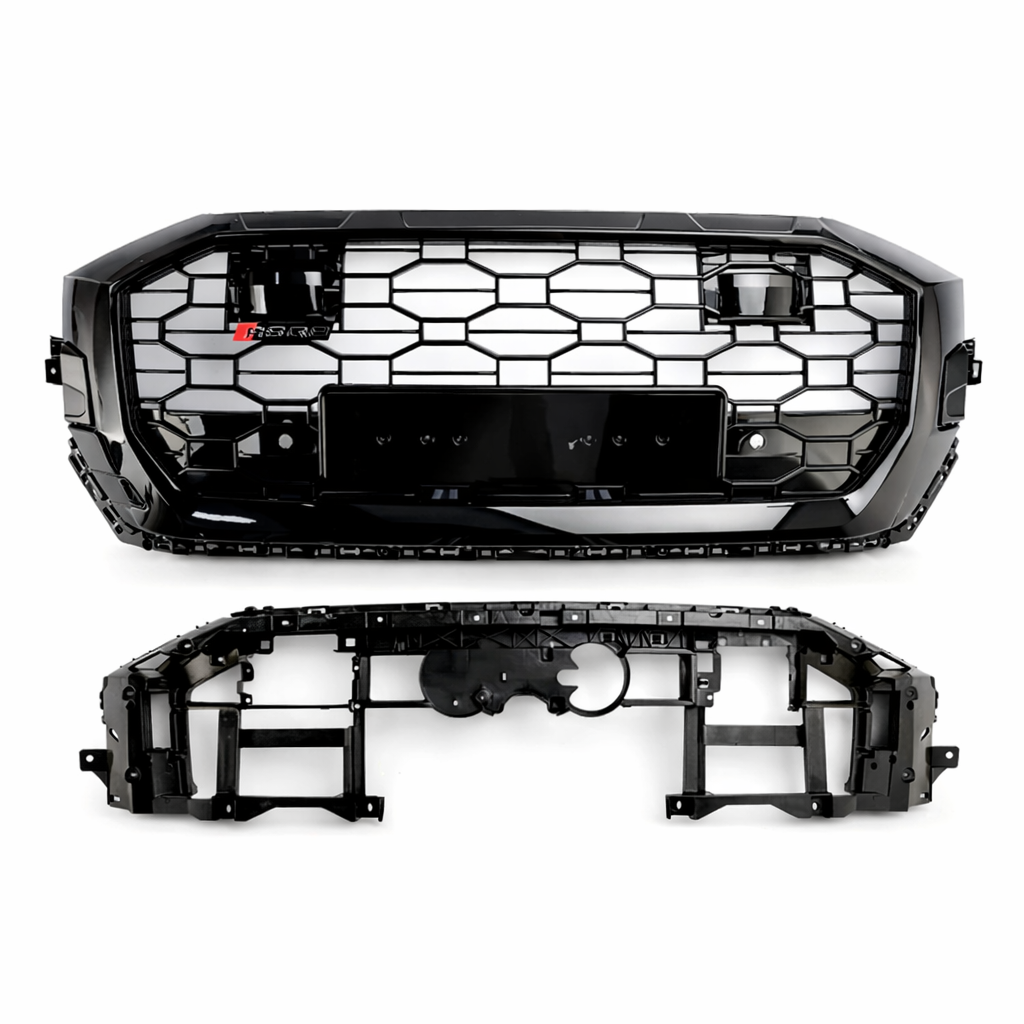 Q8 - 4M: Gloss Black RS Honeycomb with ACC Grill 19-23