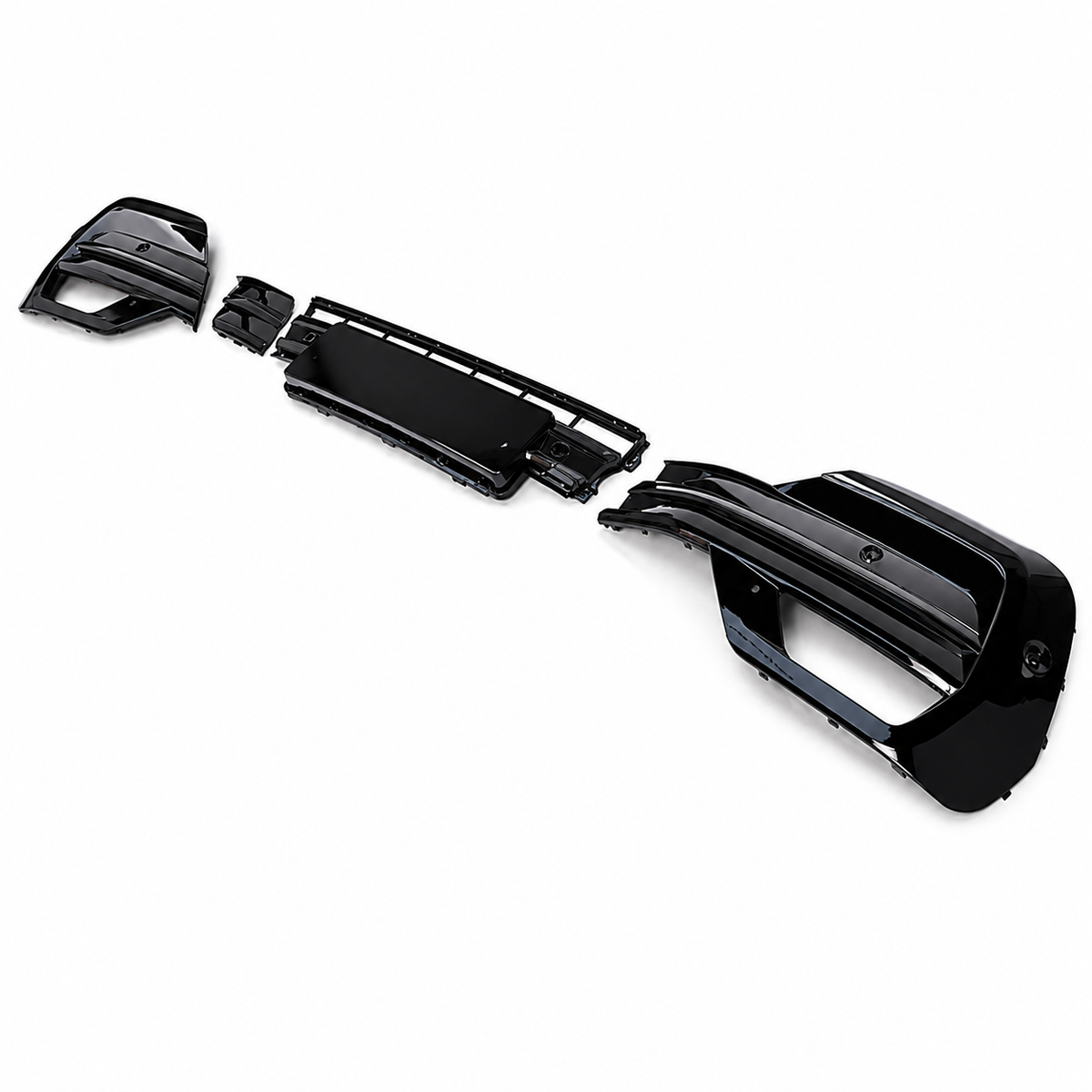 Transporter - T6.1: Gloss Black Front Bumper Inserts & Fog Light Covers 19-24