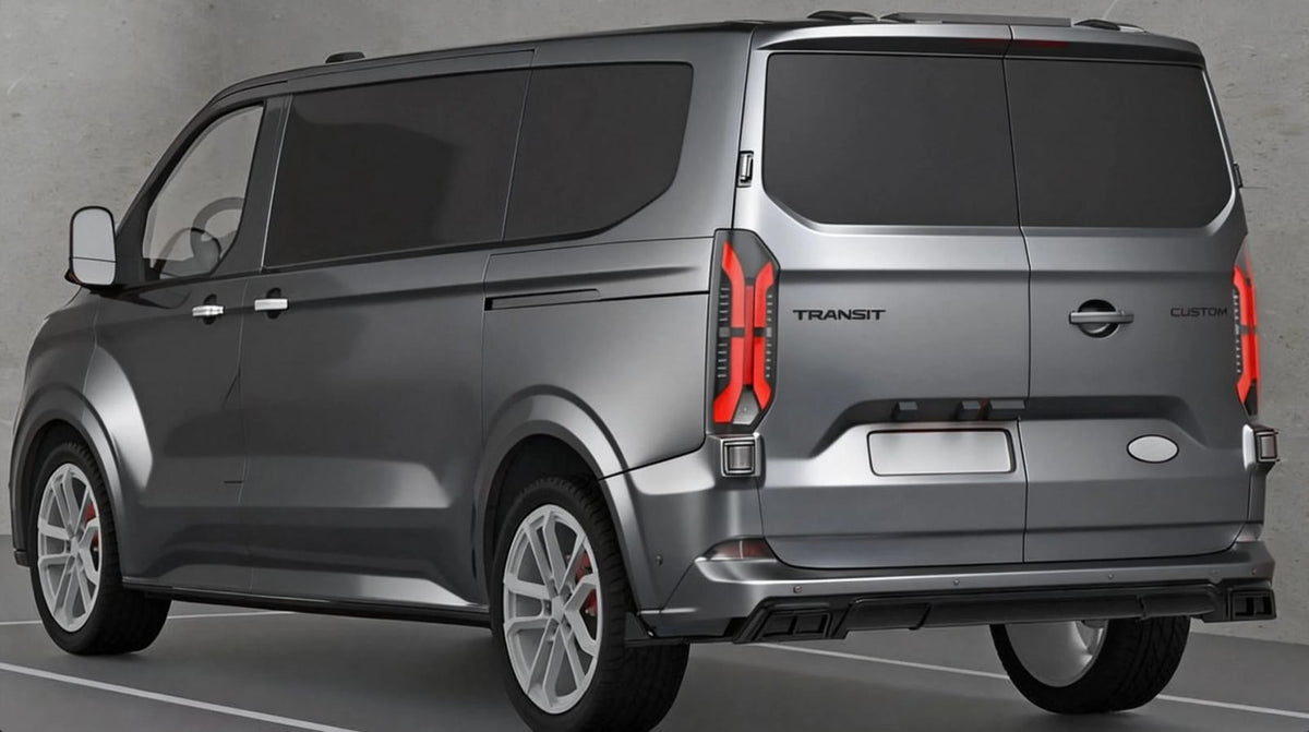 Ford Transit Custom MK2: Gloss Black Rear Diffuser 24+