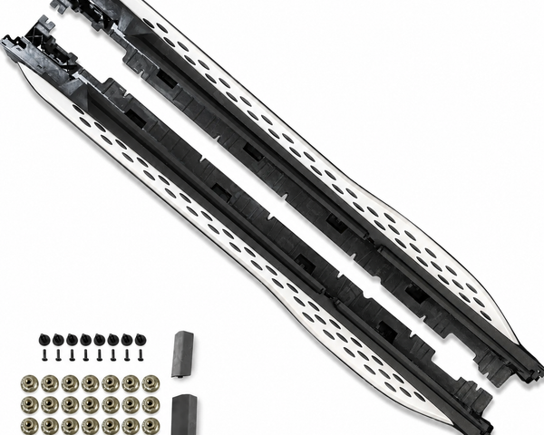 GLC - W253: Silver Side Steps Running Boards 16-22