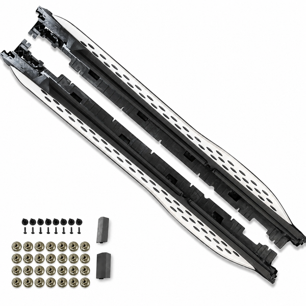 GLC - W253: Silver Side Steps Running Boards 16-22