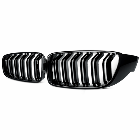 4 Series - F32/F33/F36: Gloss Black Double Slat Grill 14-20