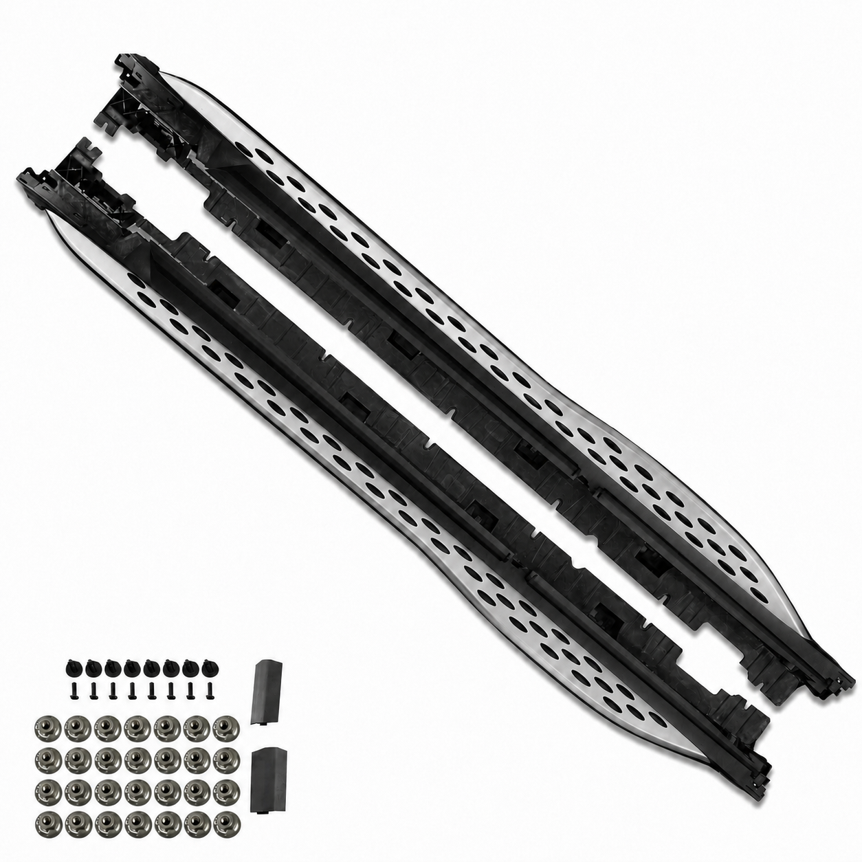 GLC - W254: Silver Side Steps Running Boards 23+
