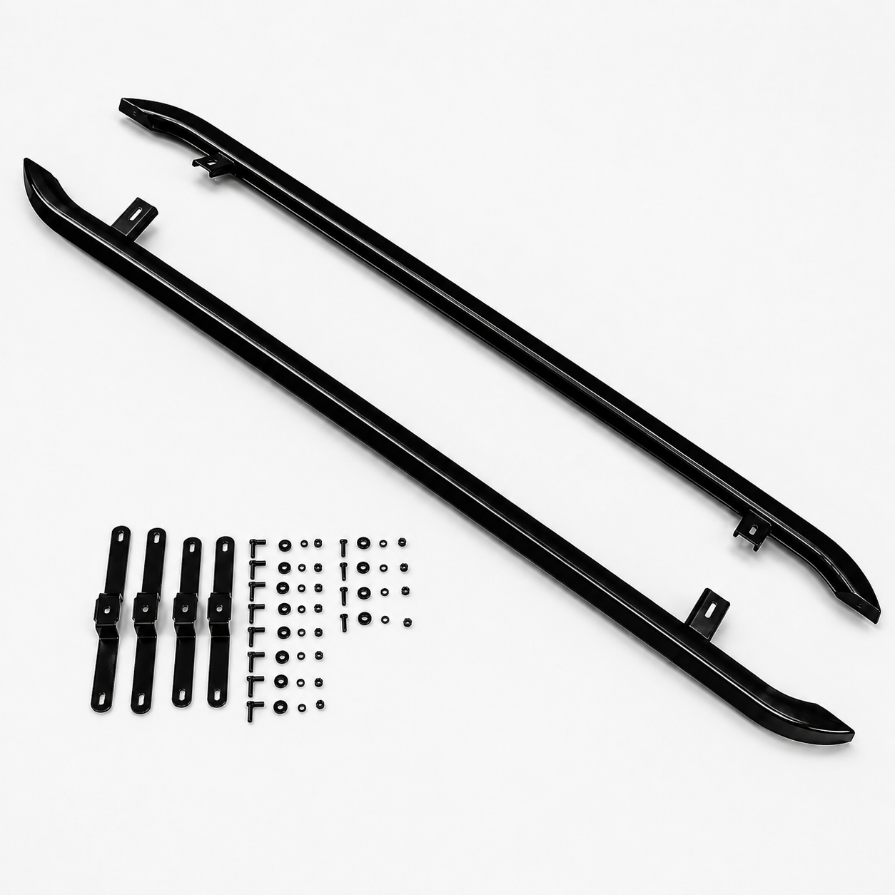 Transporter - T5/T6 SWB: Gloss Black Trapezoid Side Bars 05-23
