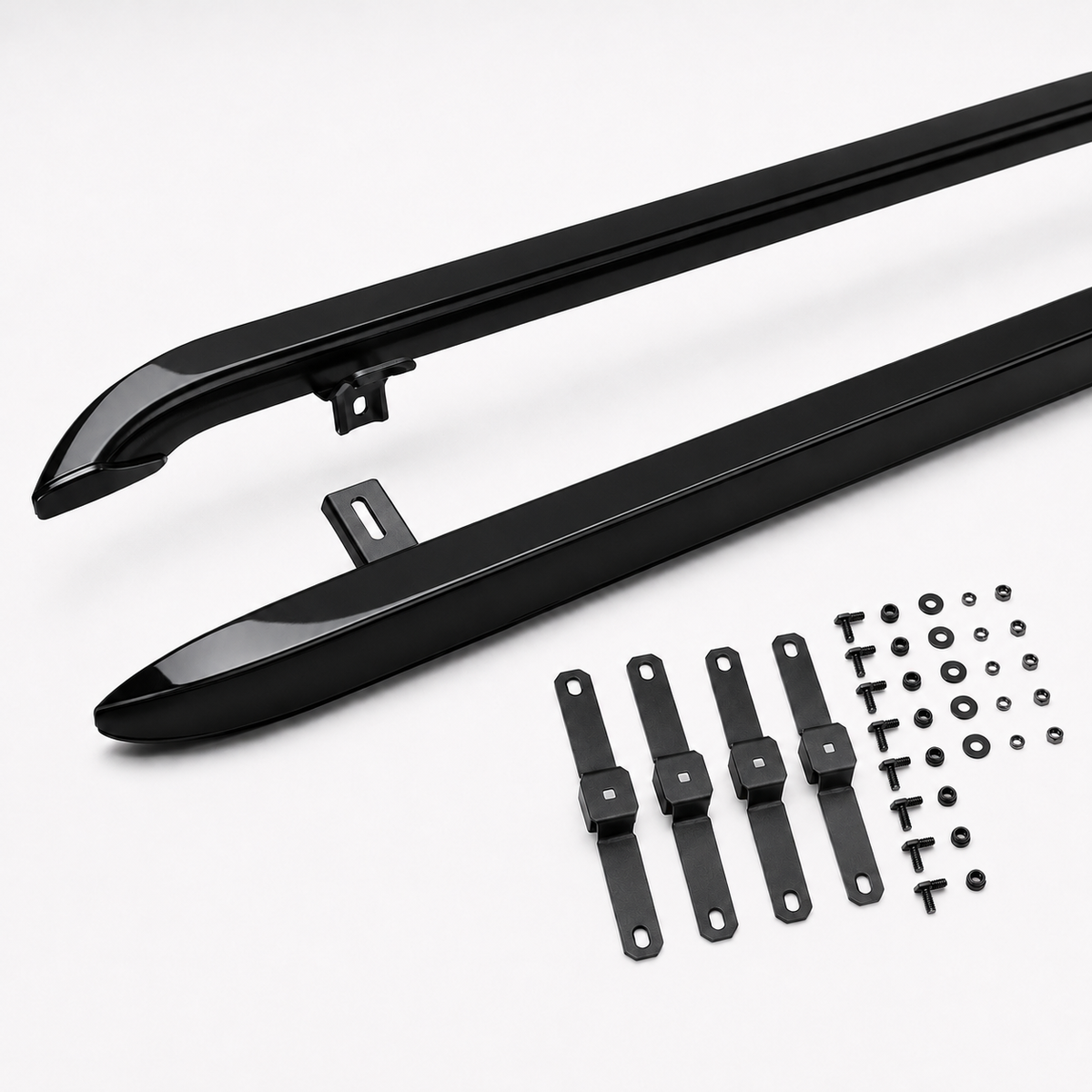 Transporter - T5/T6 SWB: Gloss Black Trapezoid Side Bars 05-23
