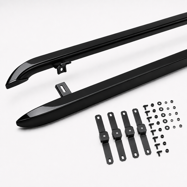 Transporter - T5/T6 SWB: Gloss Black Trapezoid Side Bars 05-23