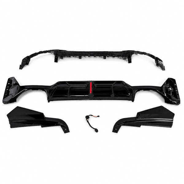 3 Series - G20 Facelift: Gloss Black LED Rear Diffuser 23+