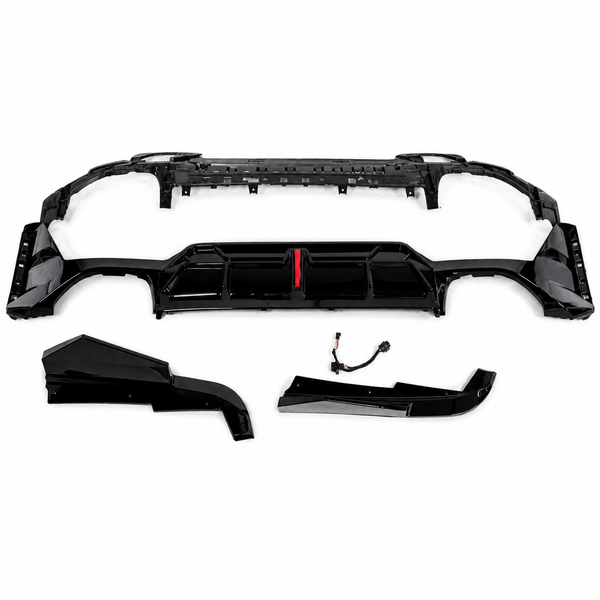 3 Series - G20 Facelift: Gloss Black LED Rear Diffuser 23+