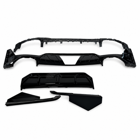 3 Series - G20 Facelift: Gloss Black LED Rear Diffuser with Tips 23+