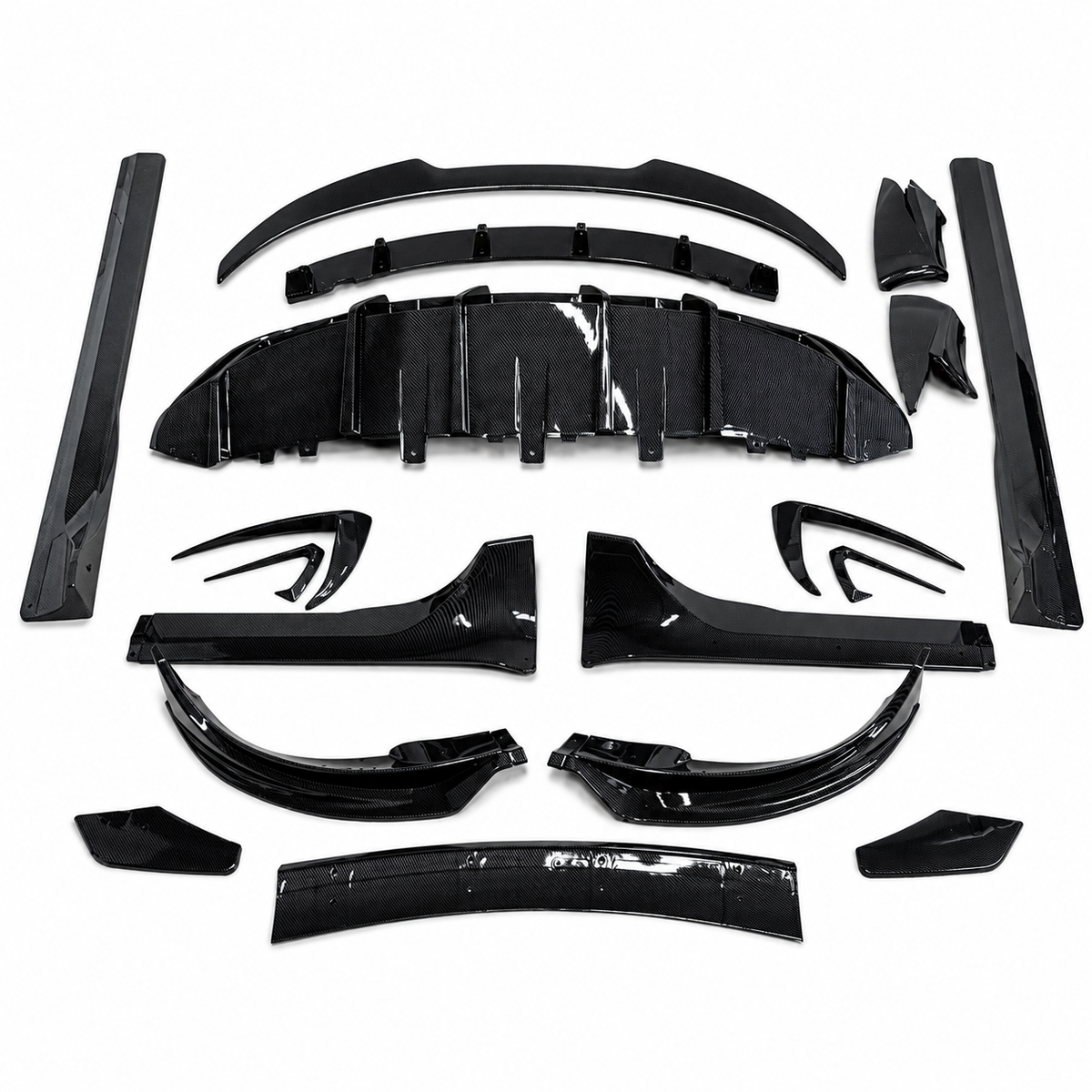 Tesla - Model Y Pre-Facelift: Carbon Fibre Look Body Kit 19-23
