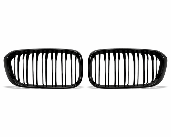 1 Series - F20/F21 Facelift LCI: Gloss Black Double Slat Grill 15-19