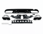 C Class - W205 Saloon: Gloss Black Rear Diffuser 14-18