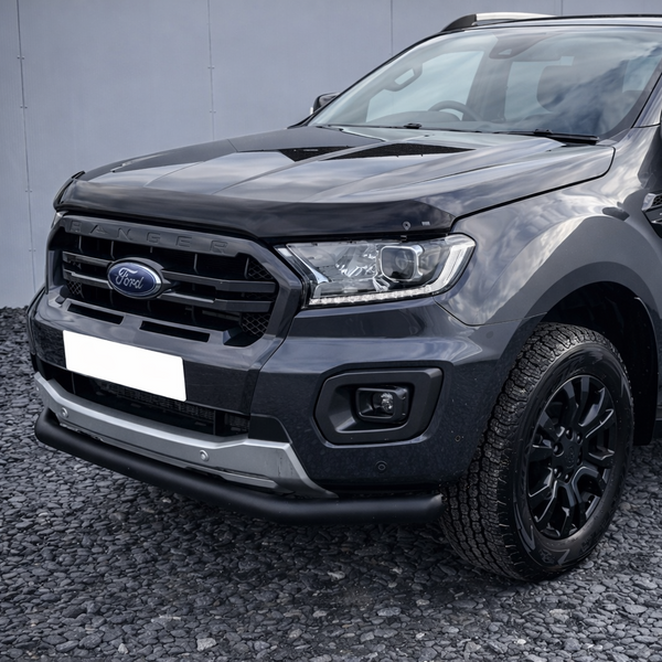 Ford Ranger - T7/T8: Gloss Black Wildtrak Style Bonnet Guard 15-21