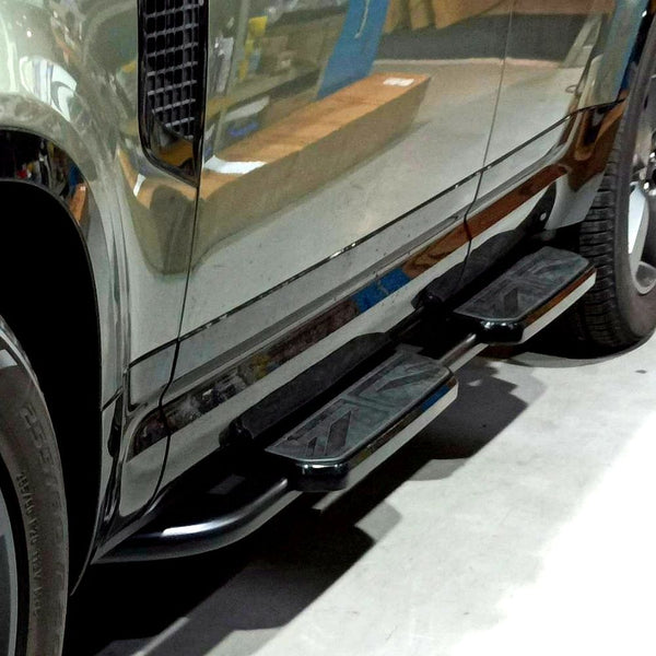 Defender 110 -  L663: Black UJ Style Side Steps 20+