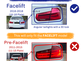 Cars’ taillights comparison; 