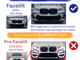 Two car fronts are compared: the 