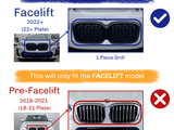 Car grilles are compared: 