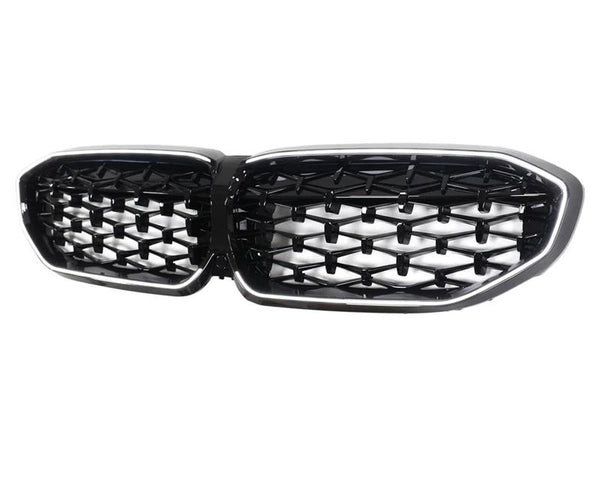 3 Series - G20 Pre-Facelift: Gloss Black Diamond LED Front Grill 19-22