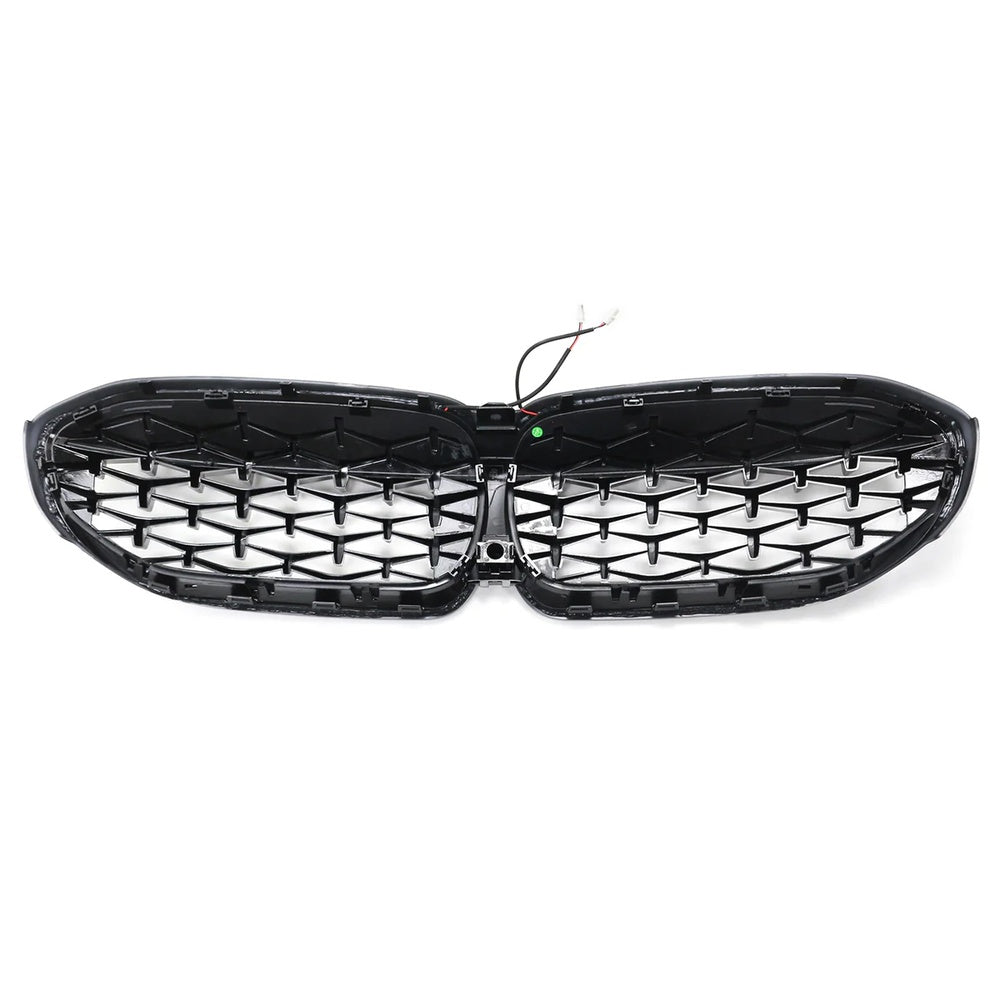 3 Series - G20 Pre-Facelift: Gloss Black Diamond LED Front Grill 19-22