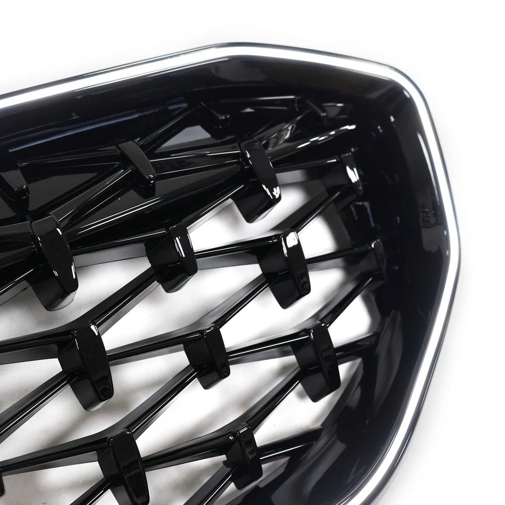 3 Series - G20 Pre-Facelift: Gloss Black Diamond LED Front Grill 19-22