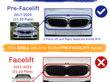 A comparison of car grills shows a 