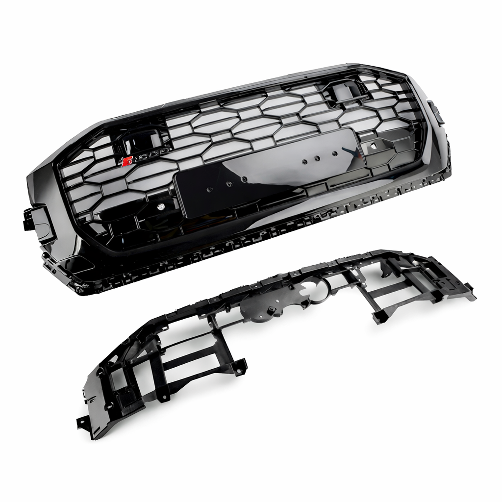 Q8 - 4M: Gloss Black RS Honeycomb with ACC Grill 19-23