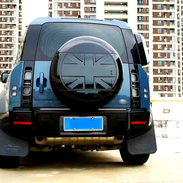 For Defender 90/110 -  L663: Gloss Black Union Jack Wheel Cover 20+