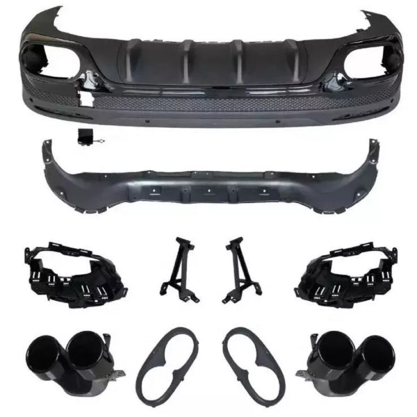 GLB - X247: Black Rear Diffuser AMG Style 19-23