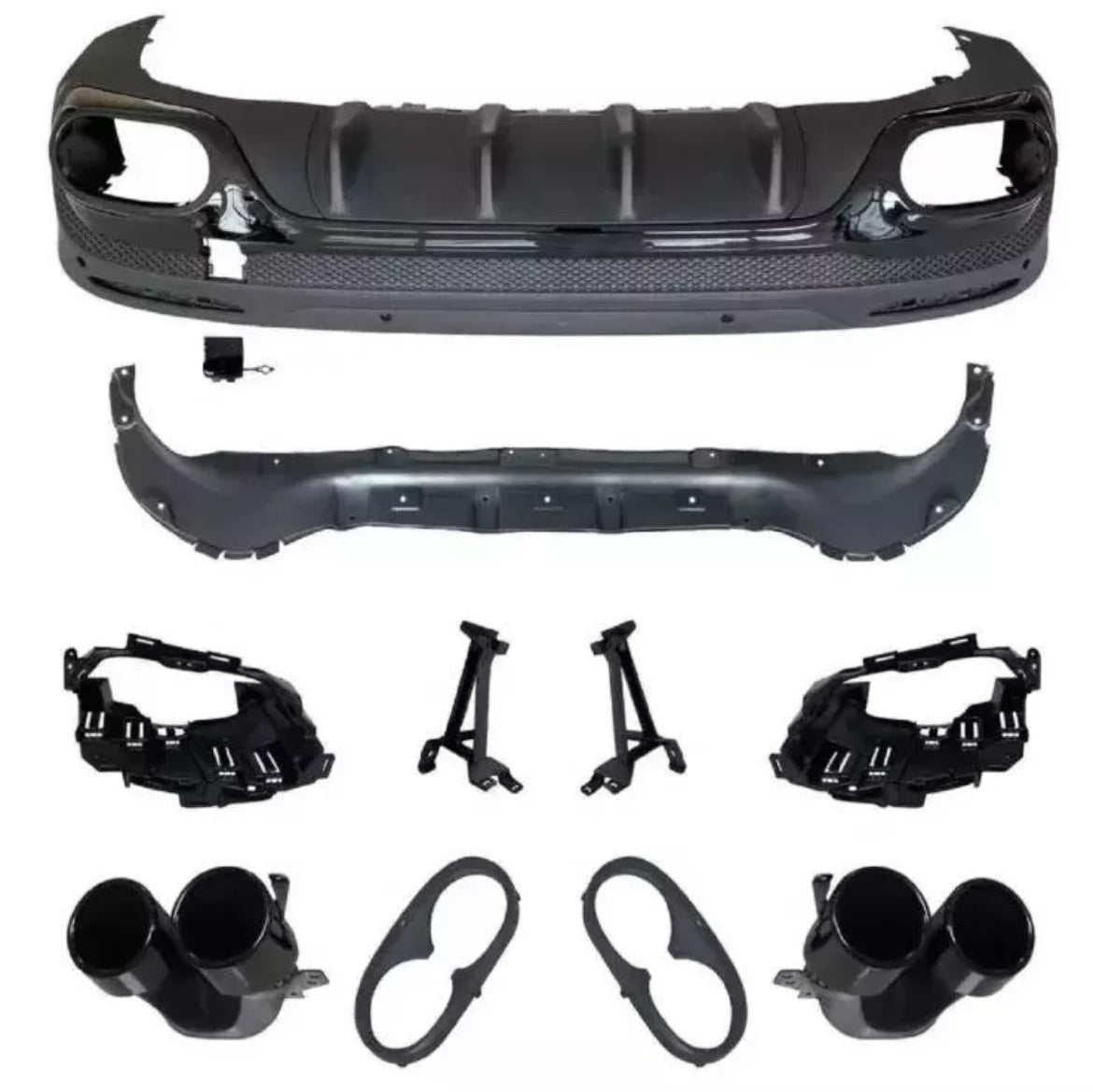 GLB - X247: Black Rear Diffuser AMG Style 19-23