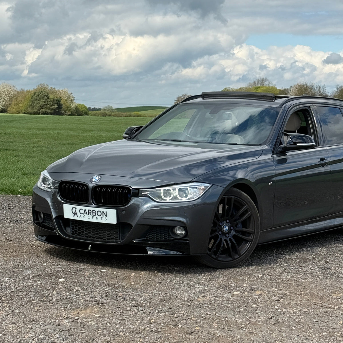 3 Series - F30/F31: Gloss Black M Performance Splitter 12-18