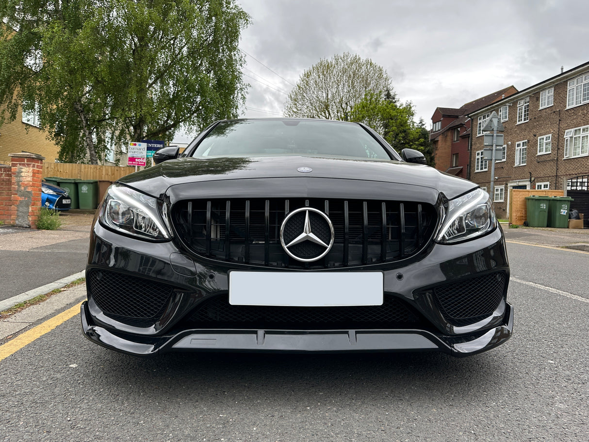 C Class - W205/C205 Pre-Facelift: Gloss Black Splitter 14-18