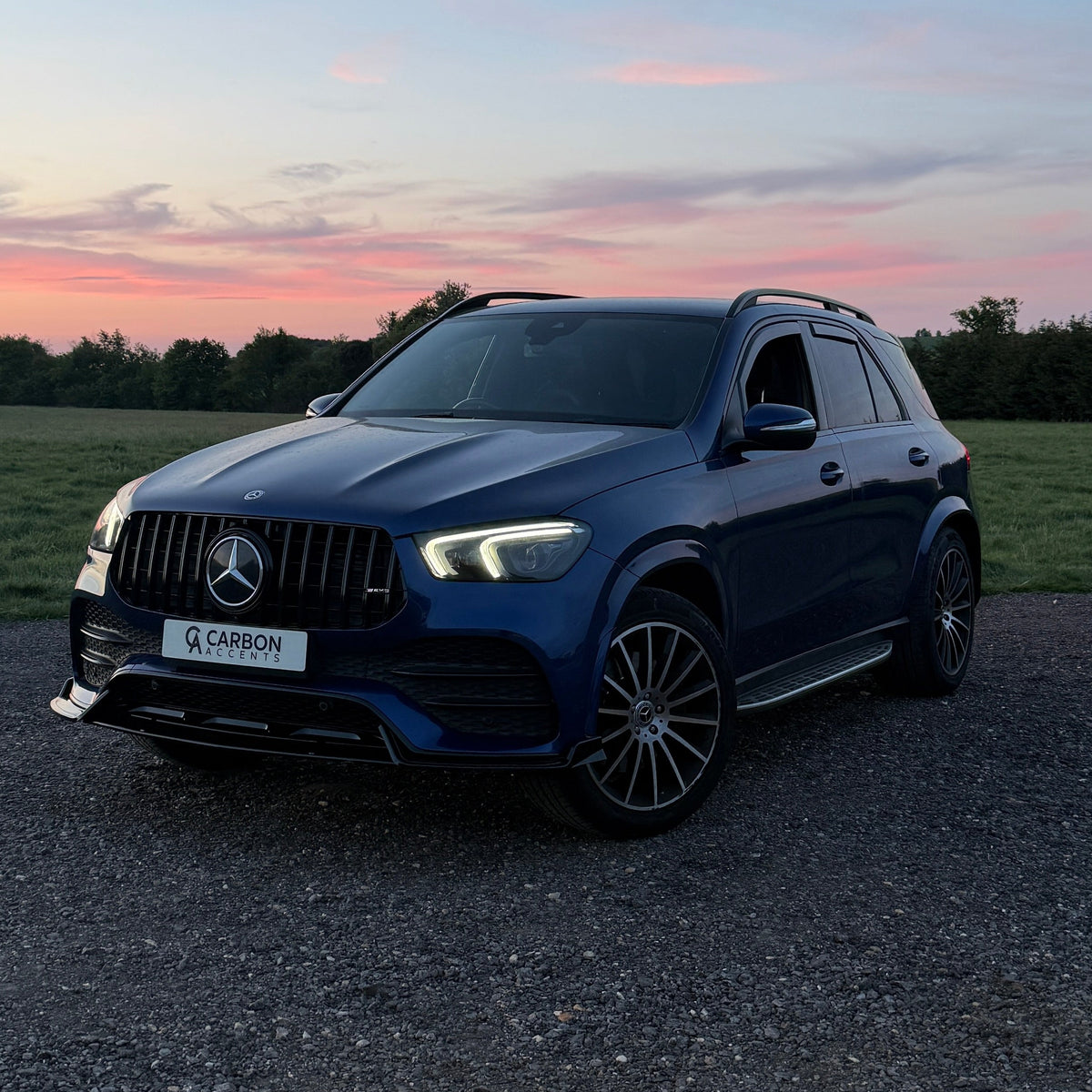 GLE - W167 Pre-Facelift: Gloss Black Front Splitter 19-23