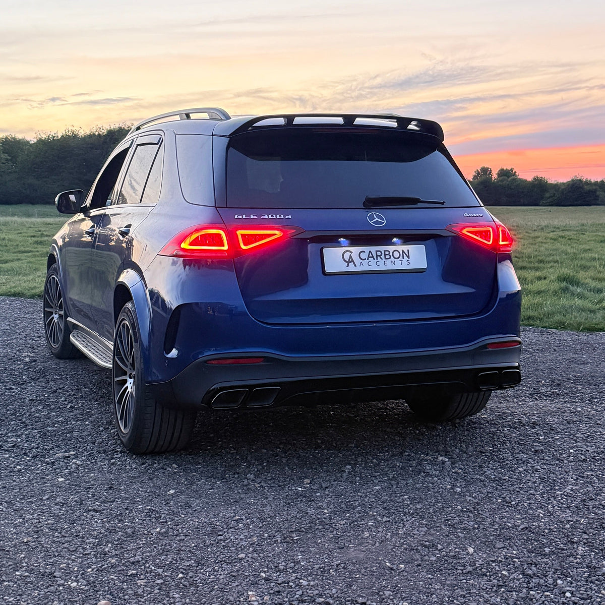 GLE - W167 Pre-Facelift: Gloss Black AMG Style Diffuser 19-23